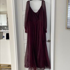 Baltic Born Deep Burgundy Long Sleeve Dress